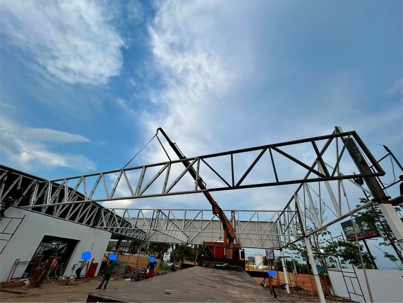 Estrutura metálica da Movida — Aeroporto Internacional de Belém